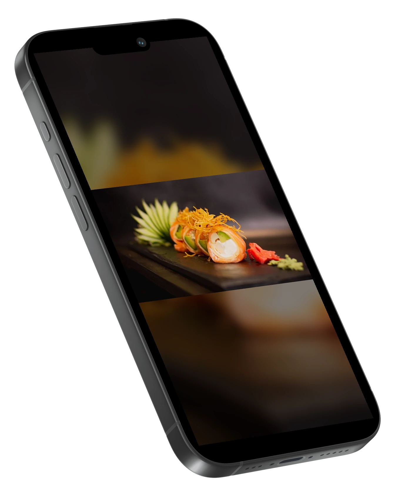 Sitio de Amura Sushi en celular