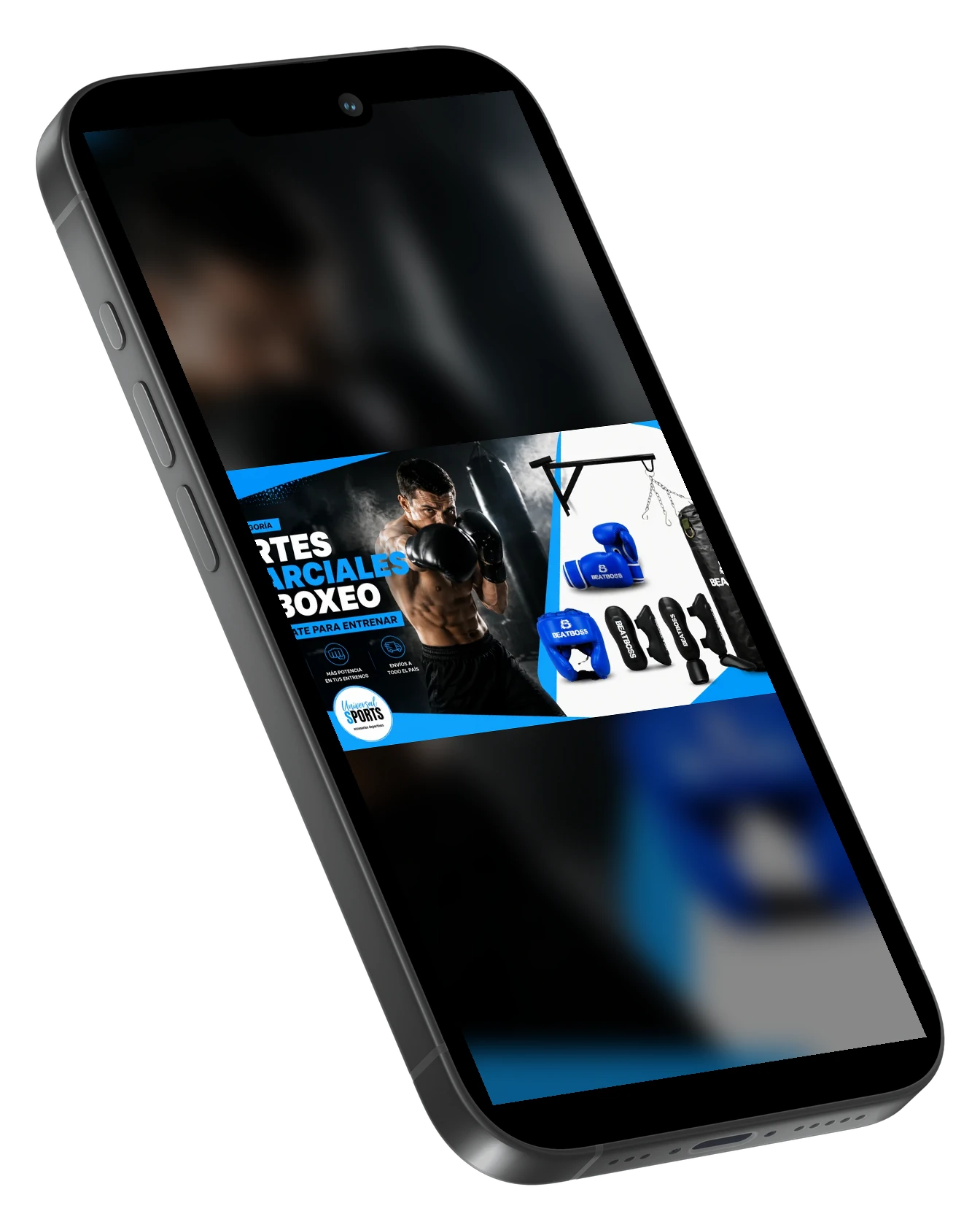 Sitio de Universal Sports en celular